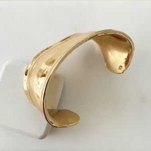 Marka Model Kalın Plaka Bileklik -gold-
