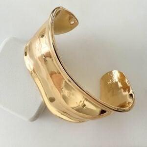 Marka Model Kalın Plaka Bileklik -gold-