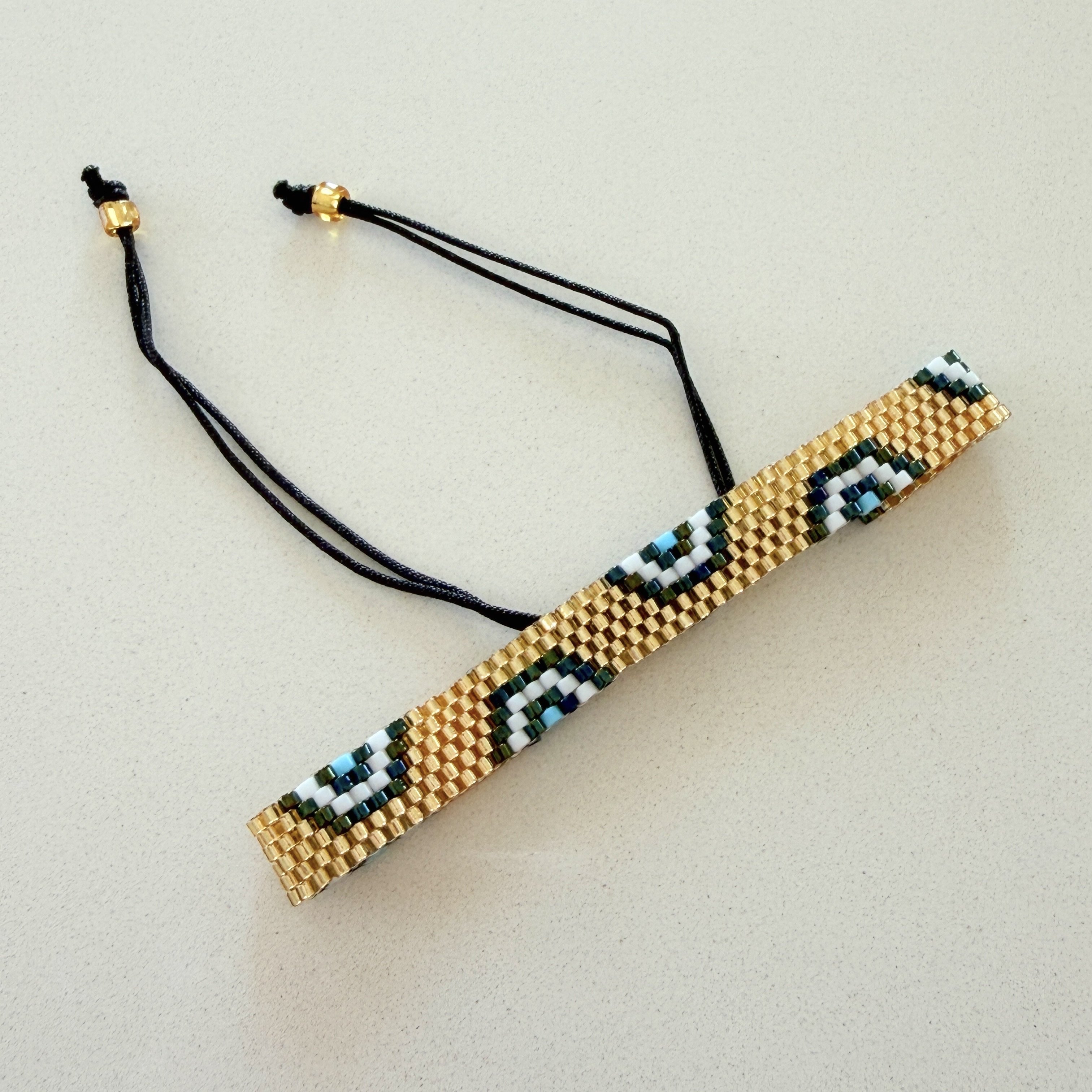 Miyuki Gold Nazar Detaylı Ayarlanabilir Bileklik