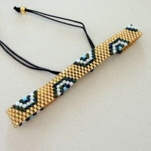 Miyuki Gold Nazar Detaylı Ayarlanabilir Bileklik