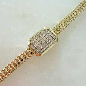 Özel Seri Dikdörtgen Taşlı Balıksırtı Bileklik