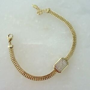 Özel Seri Dikdörtgen Taşlı Balıksırtı Bileklik