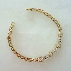 Özel Seri Taşlı Çiçekli Bileklik