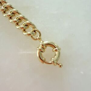 Özel Seri Taş Detaylı Ezme Zincir Bileklik