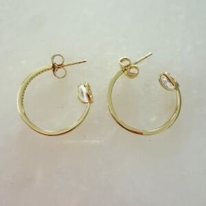 Özel Seri Taş Detaylı Halka Küpe