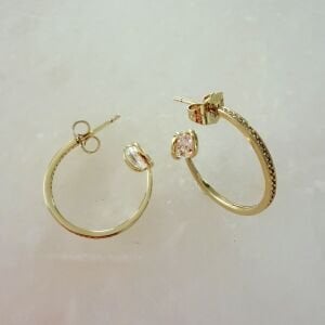 Özel Seri Taş Detaylı Halka Küpe