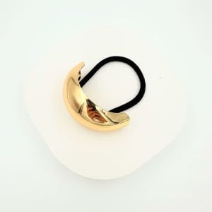 Metal Bombeli Gold Lastik Toka