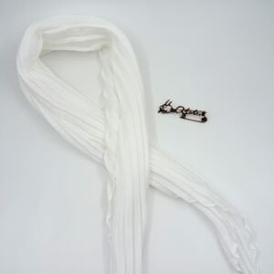 M.Kemal ATATÜRK İmza Broş - Beyaz İpek Saten Fular Kombin