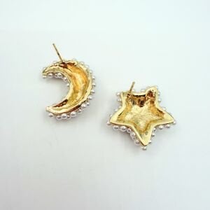 İnci Ay Yıldız Küpe