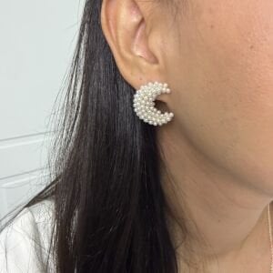 İnci Ay Yıldız Küpe