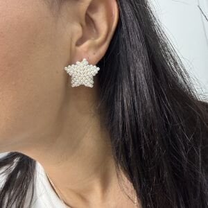 İnci Ay Yıldız Küpe