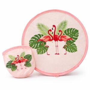 Flamingo Desenli Katlanabilir Yelpaze