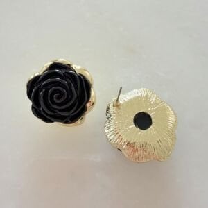 Marka Model Siyah Gül Küpe