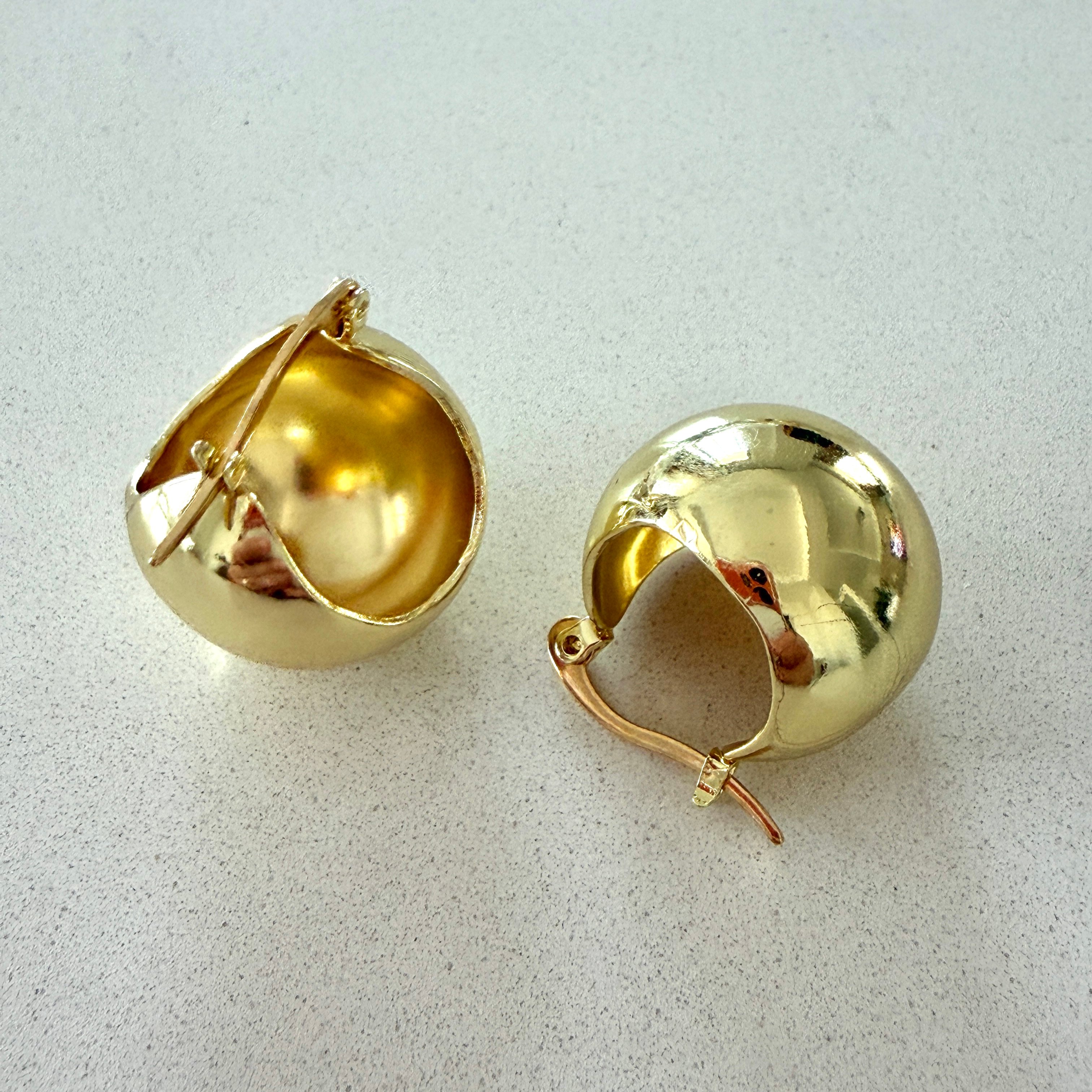 Altın Kaplama Top Küpe Küçük Boy 1,8cm