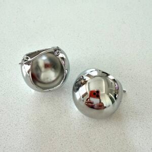 Altın Kaplama Top Küpe Küçük Boy Silver 1.8cm