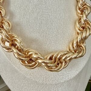 Vintage Kalın Burgu Kolye