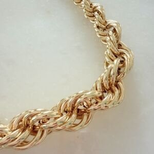 Vintage Kalın Burgu Kolye