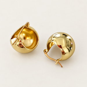 Altın Kaplama Top Küpe Gold 2,5cm