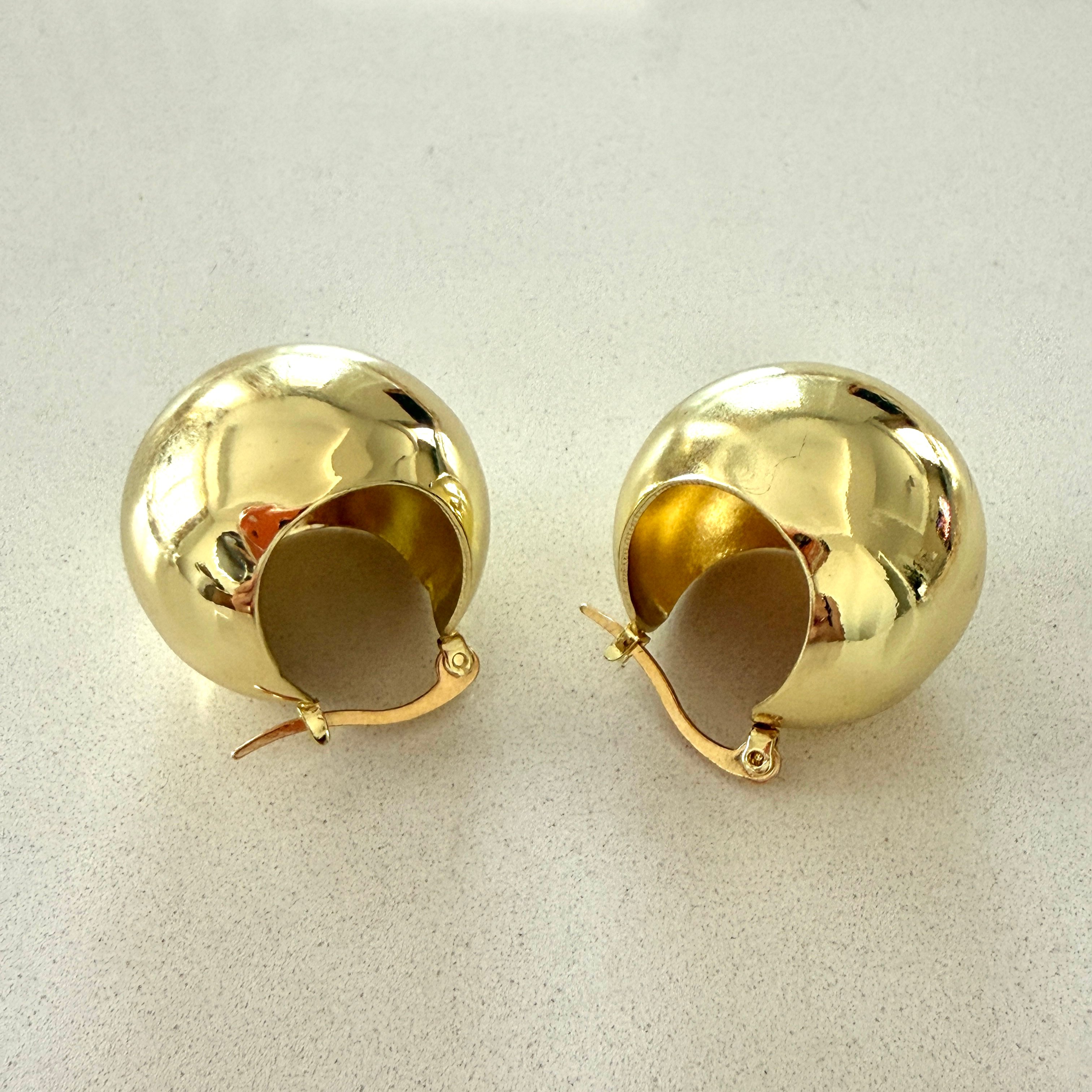 Altın Kaplama Top Küpe Gold 2,5cm