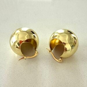 Altın Kaplama Top Küpe Gold 2,5cm