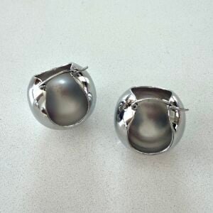 Altın Kaplama Top Küpe Silver 2,5cm