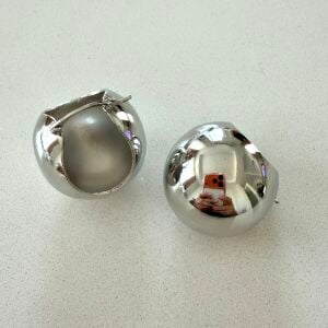 Altın Kaplama Top Küpe Silver 2,5cm
