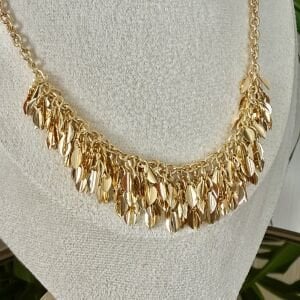 Altın Kaplama Pullu Kolye