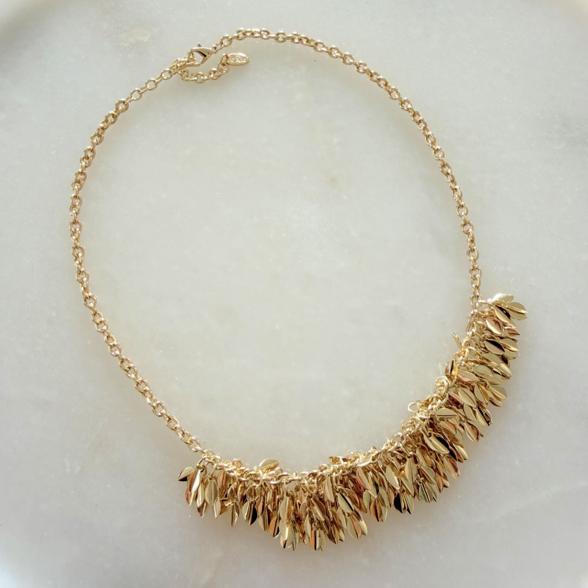 Altın Kaplama Pullu Kolye