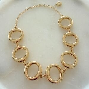 Altın Kaplama Daire Form Küpe