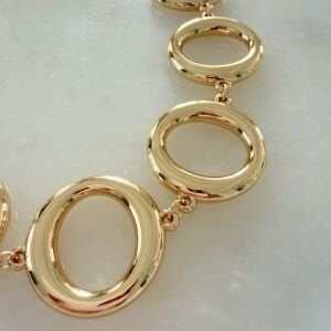 Altın Kaplama Daire Form Küpe