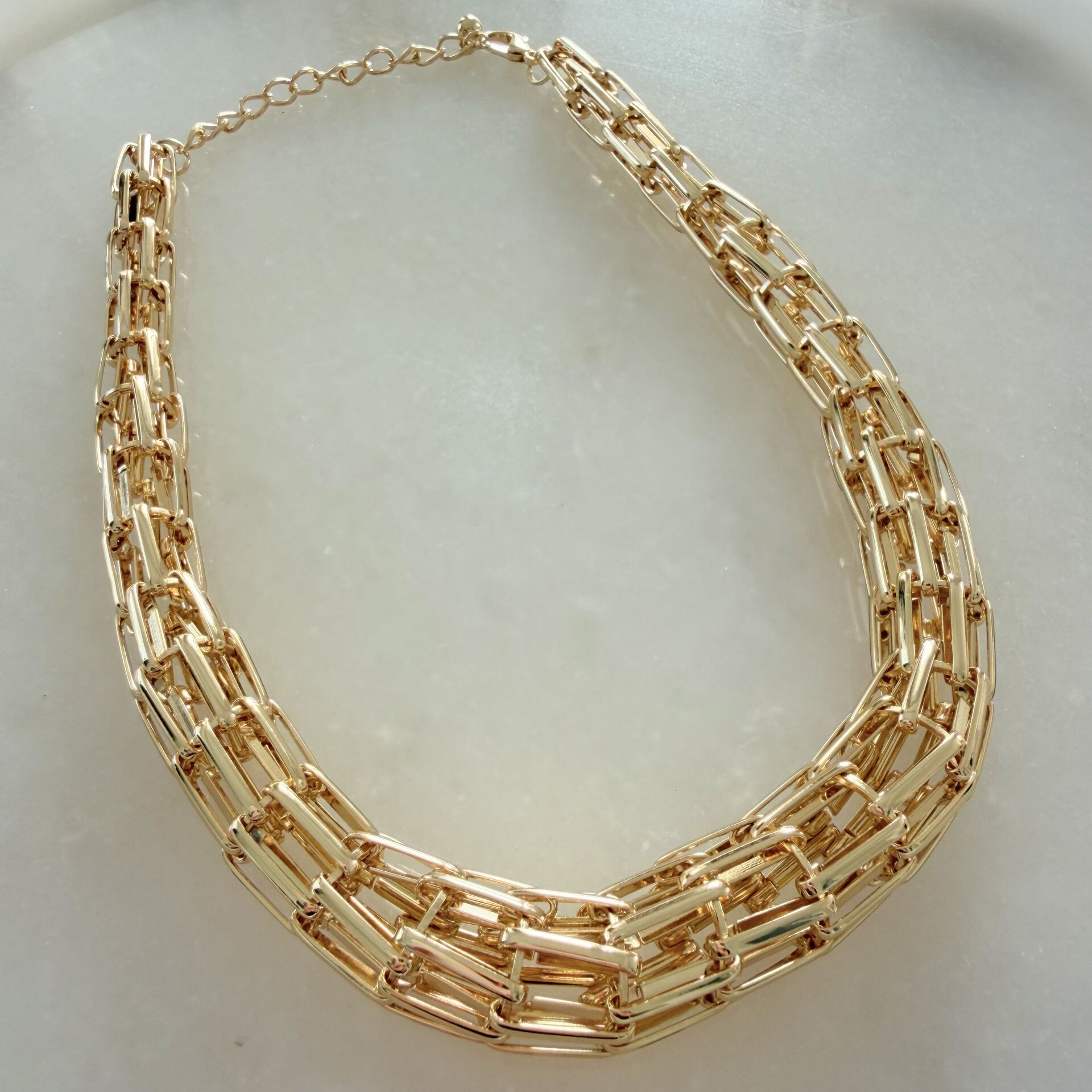 Altın Kaplama Kafes Formda Kolye