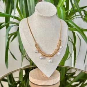 Altın Kaplama İnci Detaylı Kolye