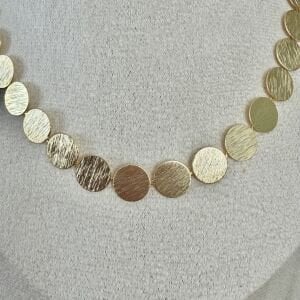 Altın Kaplama Daire Kolye