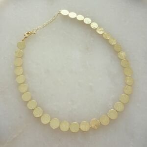 Altın Kaplama Daire Kolye