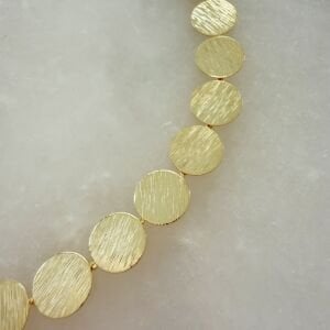 Altın Kaplama Daire Kolye