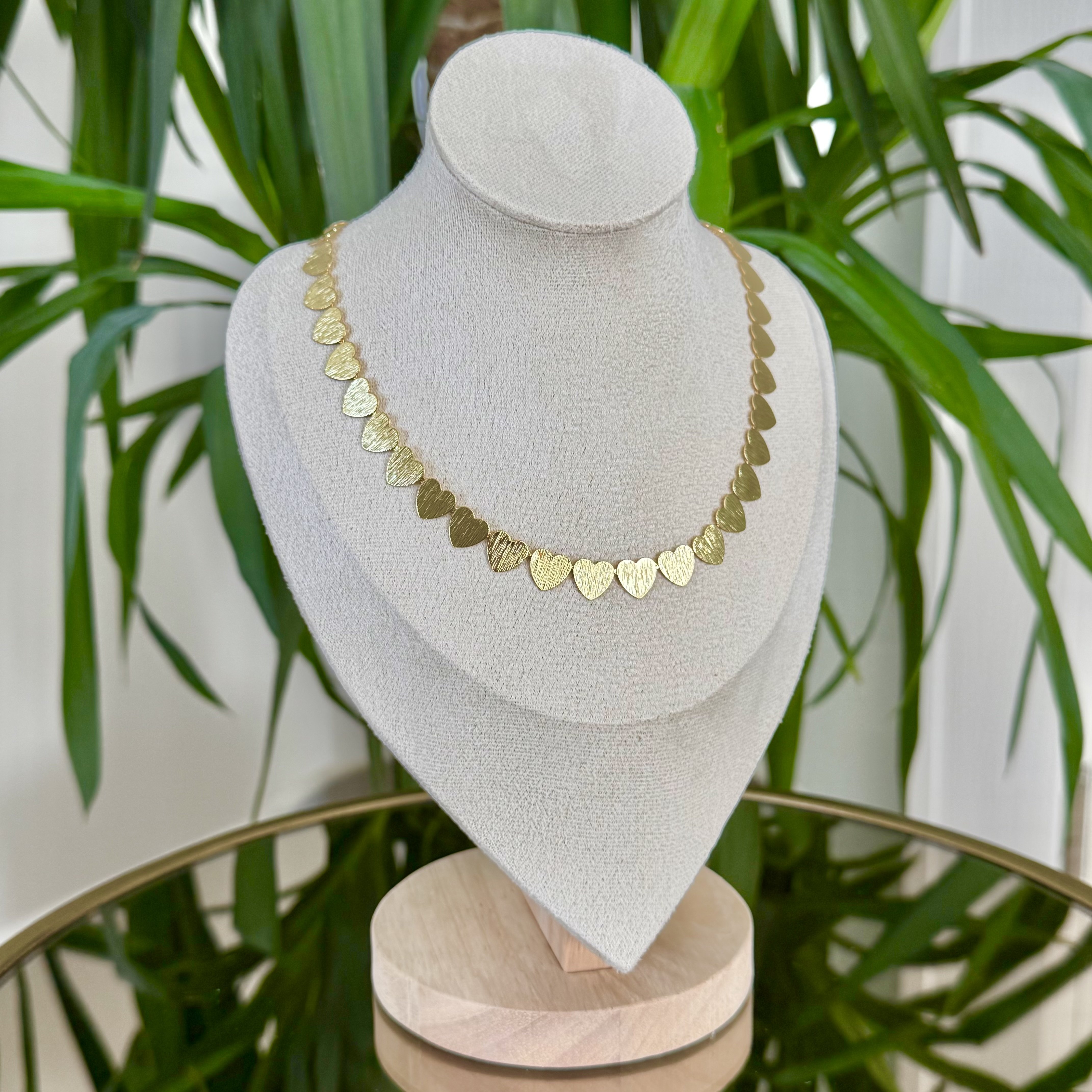 Altın Kaplama Kalp Form Kolye