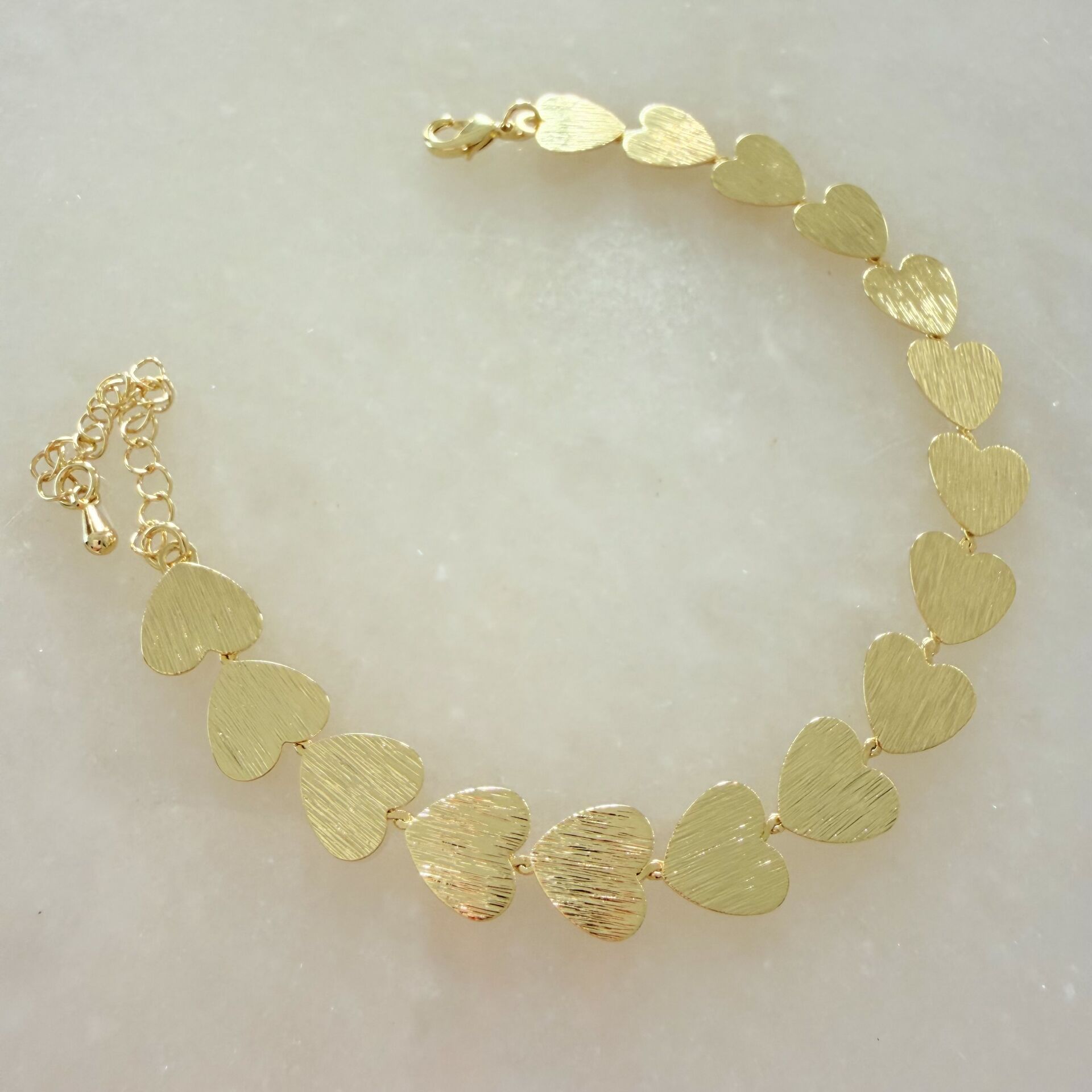 Altın Kaplama Kalp Form Bileklik