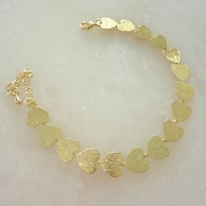 Altın Kaplama Kalp Form Bileklik