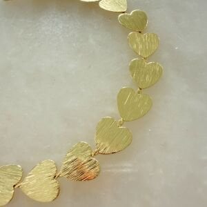 Altın Kaplama Kalp Form Bileklik