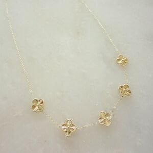 Özel Seri Gold Yonca Kolye