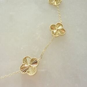 Özel Seri Gold Yonca Kolye