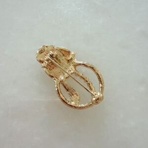 Taşlı Kardan Adam Yeniyıl Broş