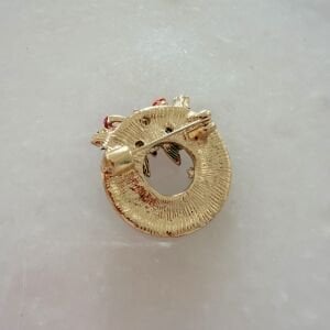 Yeşil Boncuklu Çelenk Yeniyıl Broş