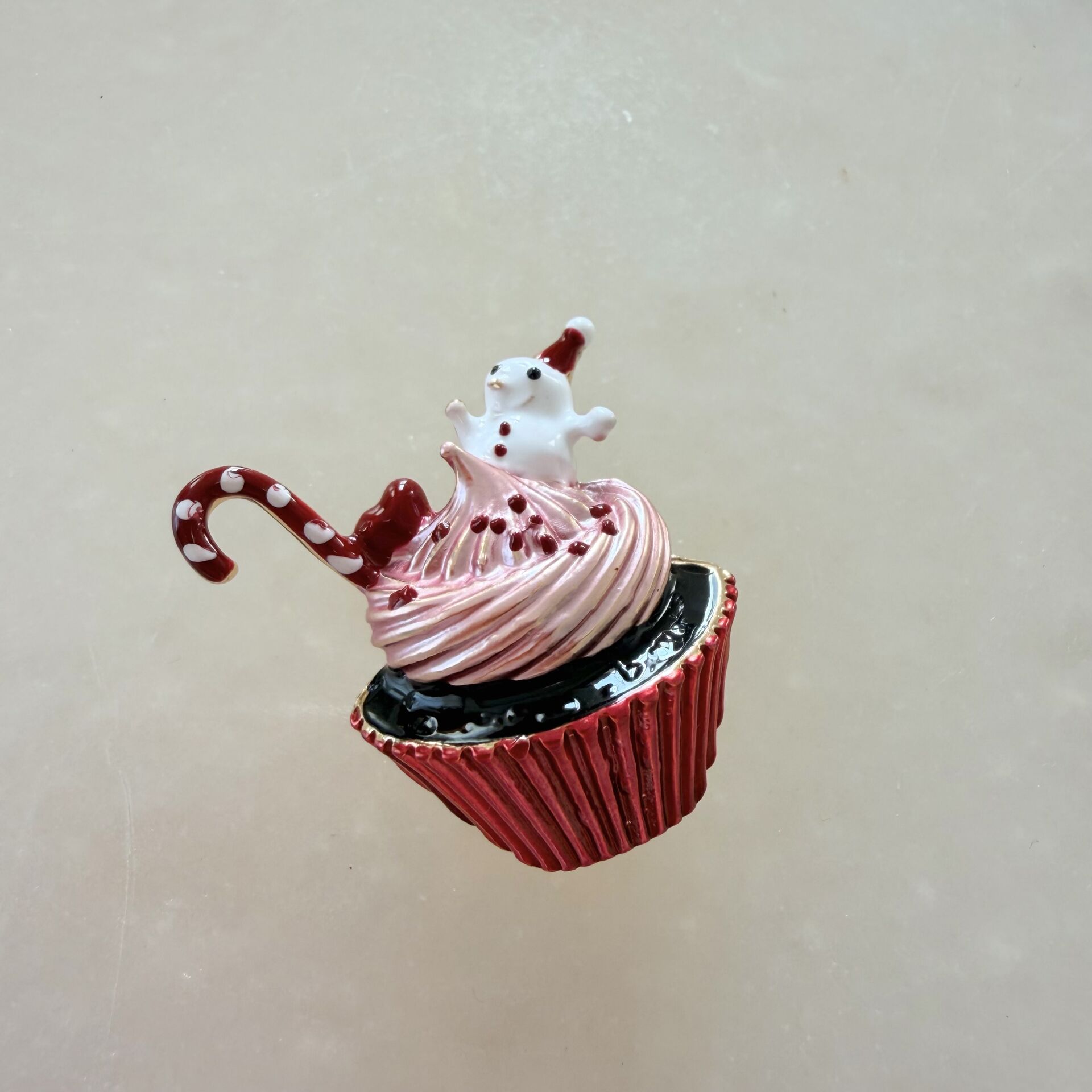 Yeniyıl Temalı Cupcake Broş