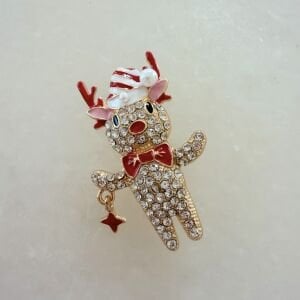Taşlı Geyik Broş