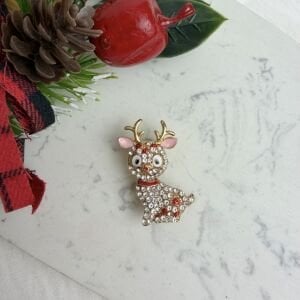 Taşlı Yavru Geyik Broş