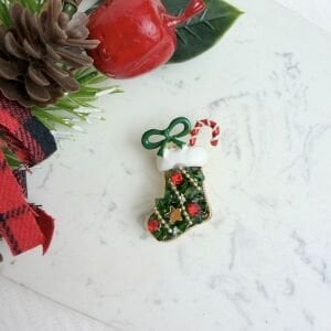 Yeşil Boncuklu Yeniyıl Çorabı