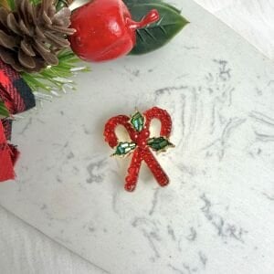 Kırmızı Boncuklu Kokinalı 2’li Şeker Broş