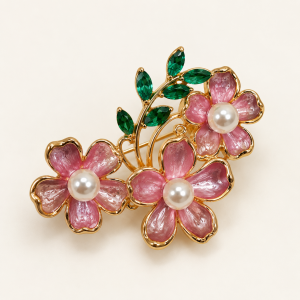 Pembe Mini Papatyalar Broş