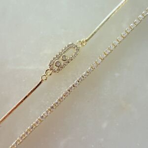 Altın Kaplama Marka Model SuYolu Çift Sıra Bileklik